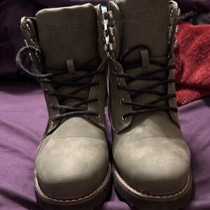Nautica Khaki Lace-Up Boots